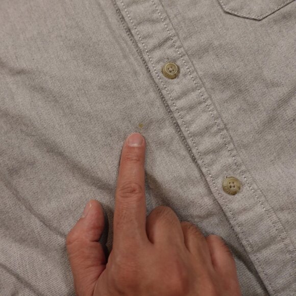 Eddie Bauer Classic Fit Button-Down Shirt Men’s Medium Gray Cotton Casual - Picture 4 of 12